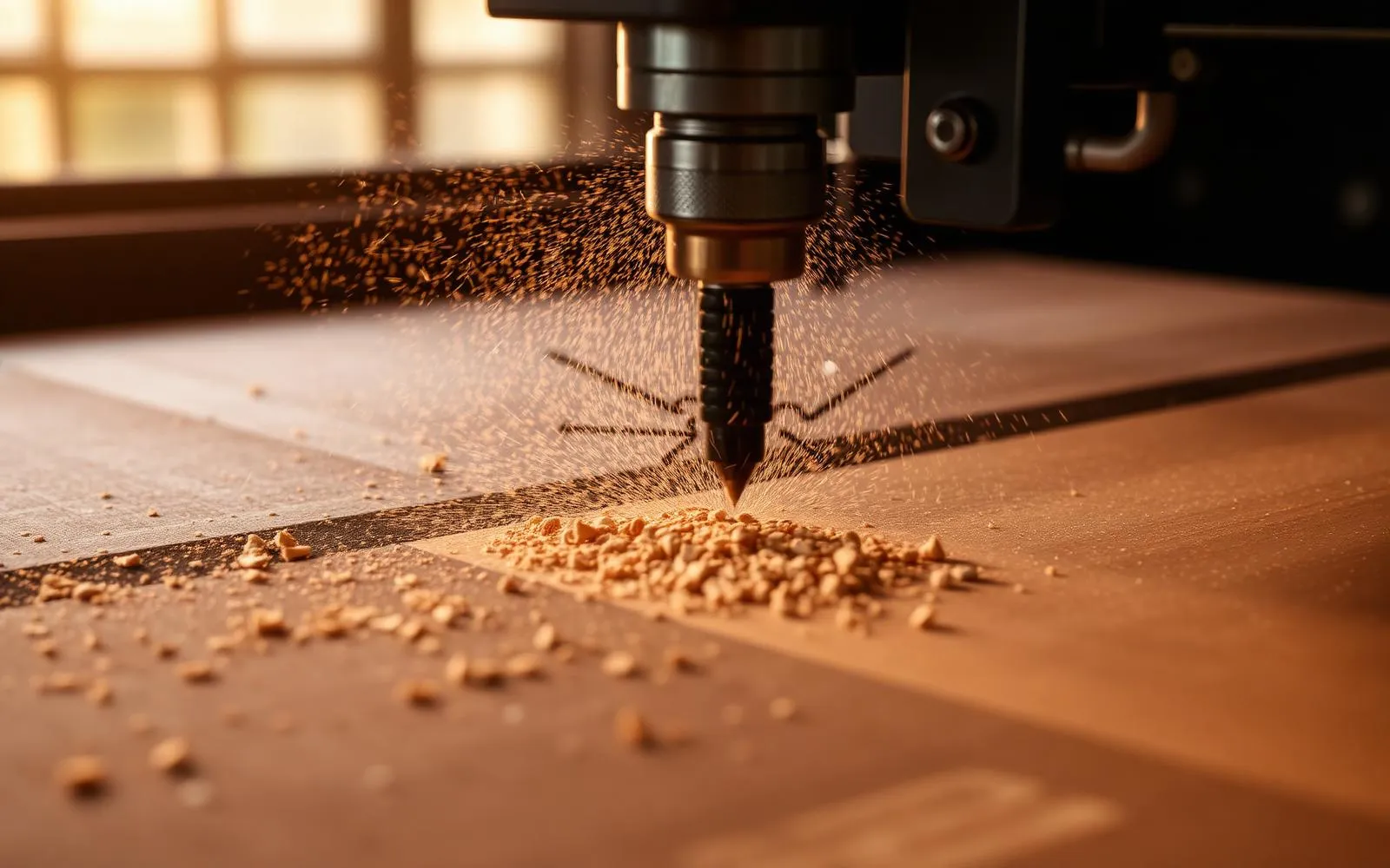 CNC cutting wood
